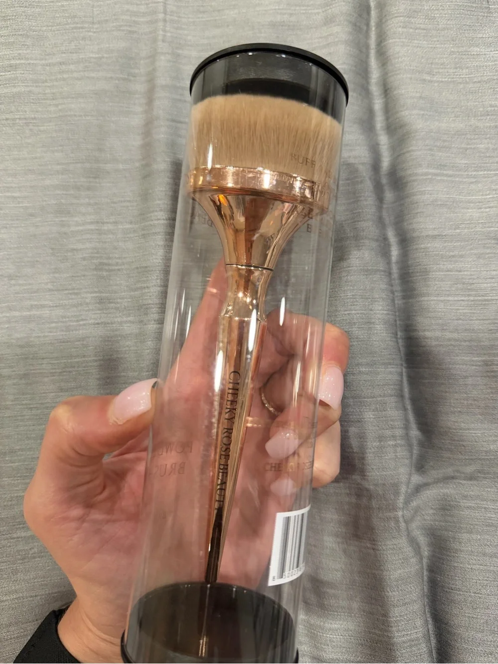 Rose Gold Powder Brush - Pink Bristles
